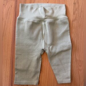 Calvin Klein Ribbed Green and Black Biker Shorts